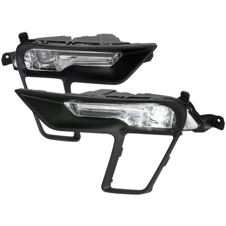 Spec'D Tuning Products - Spec-D 2018-2019 Ford Explorer LED Fog Lights Kit (Chrome Housing/Clear Lens)