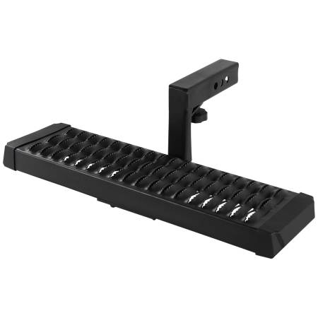Spec'D Tuning Products - Spec-D Universal Black Aluminum Hitch Mounted 6" Drop Rear Bumper Step & Protector For 2" Hitch Receiver