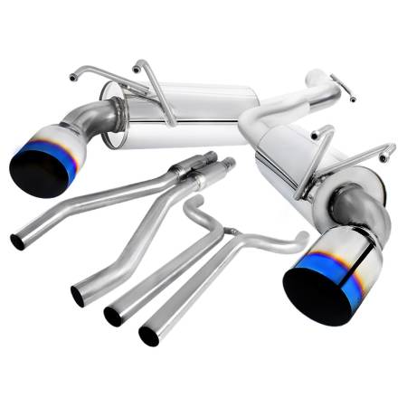 Spec'D Tuning Products - Spec-D 2010-2015 Chevrolet Camaro 3.6L V6 Stainless Steel Dual Catback Exhaust System (Burnt Tip)