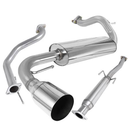 Spec'D Tuning Products - Spec-D 1988-1991 Honda CRX Hatchback T-304 Stainless Steel N1 Style Catback Exhaust System