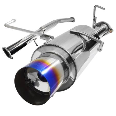 Spec'D Tuning Products - Spec-D 1995-1998 Nissan 240SX S14 N1 Style Catback Exhaust System w/ Burnt Tip