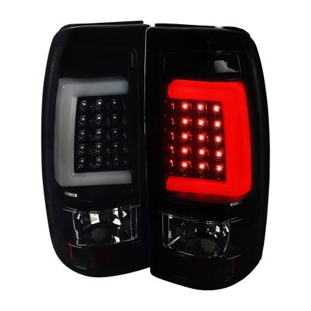Spec'D Tuning Products - Spec-D 1999-2002 Chevrolet Silverado/ 1999-2006 GMC Sierra LED Tail Lights - G2 (Glossy Black Housing/Smoke Lens)