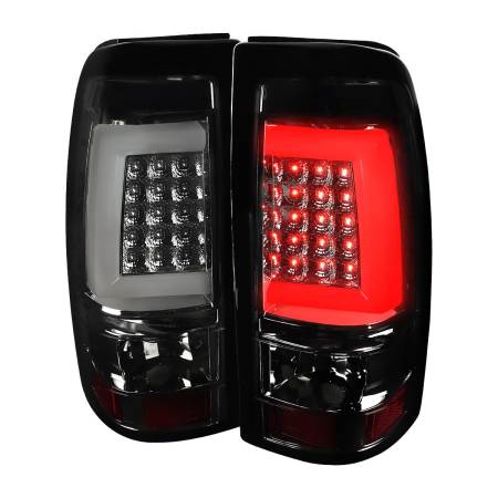 Spec'D Tuning Products - Spec-D 1999-2002 Chevrolet Silverado/ 1999-2006 GMC Sierra LED Tail Lights - G2 (Chrome Housing/Smoke Lens)