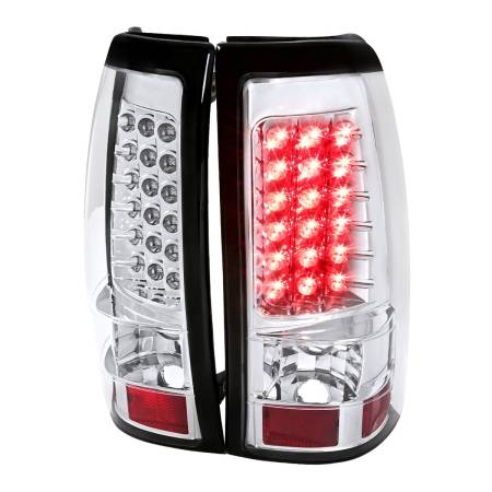 Spec'D Tuning Products - Spec-D 2003-2006 Chevrolet Silverado LED Tail Lights (Chrome Housing/Clear Lens)