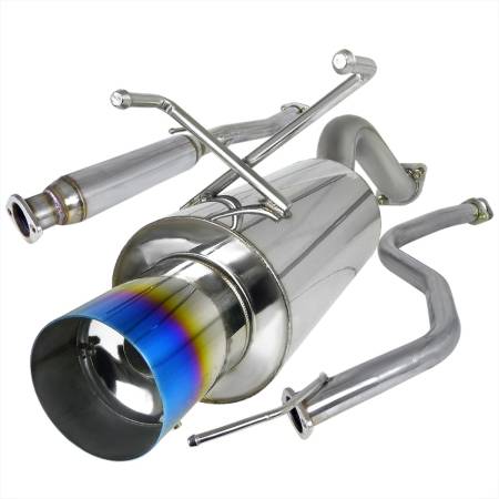 Spec'D Tuning Products - Spec-D 1992-1995 Honda Civic Hatchback T-304 Stainless Steel N1 Style Catback Exhaust System w/ Burnt Tip
