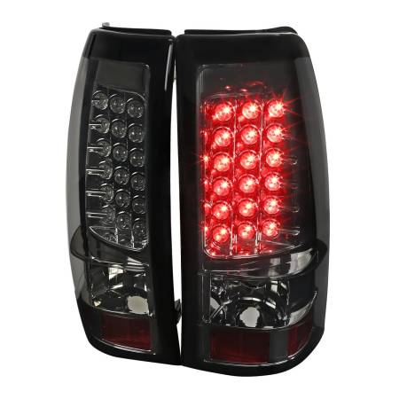 Spec'D Tuning Products - Spec-D 1999-2002 Chevrolet Silverado/ 1999-2006 GMC Sierra LED Tail Lights (Chrome Housing/Smoke Lens)