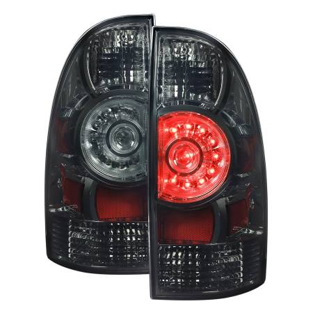 Spec'D Tuning Products - Spec-D 2005-2015 Toyota Tacoma LED Tail Lights (Chrome Housing/Smoke Lens)