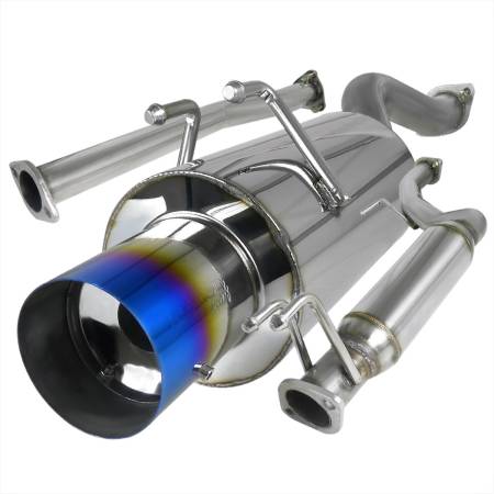 Spec'D Tuning Products - Spec-D 2006-2011 Honda Civic Si Coupe T-304 Stainless Steel N1 Style Catback Exhaust System w/ Burnt Tip