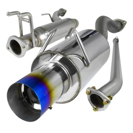 Spec'D Tuning Products - Spec-D 2006-2011 Honda Civic EX LX DX Sedan T-304 Stainless Steel N1 Style Catback Exhaust System w/ Burnt Tip