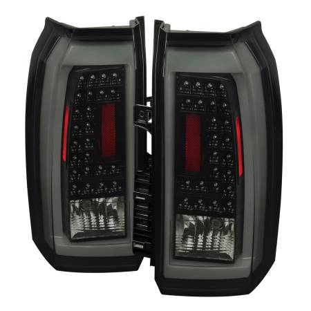 Spec'D Tuning Products - Spec-D 2015-2020 Chevrolet Tahoe/Suburban LS LT LTZ Premier LED Tail Lights (Glossy Black Housing/Smoke Lens)