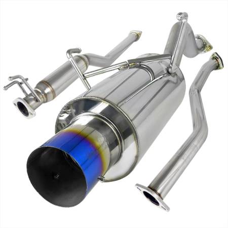 Spec'D Tuning Products - Spec-D 2001-2005 Honda Civic EX HX Si N1 Style Catback Exhaust System (Burnt Tip)
