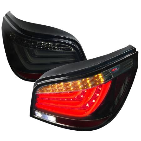 Spec'D Tuning Products - Spec-D 2004-2007 BMW E60 5 Series Sedan LED Tail Lights (Glossy Black Housing/Smoke Lens)