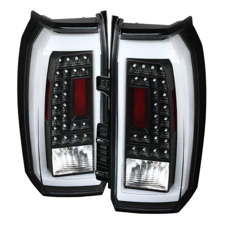 Spec'D Tuning Products - Spec-D 2015-2020 Chevrolet Tahoe/Suburban LS LT LTZ Premier LED Tail Lights (Matte Black Housing/Clear Lens)