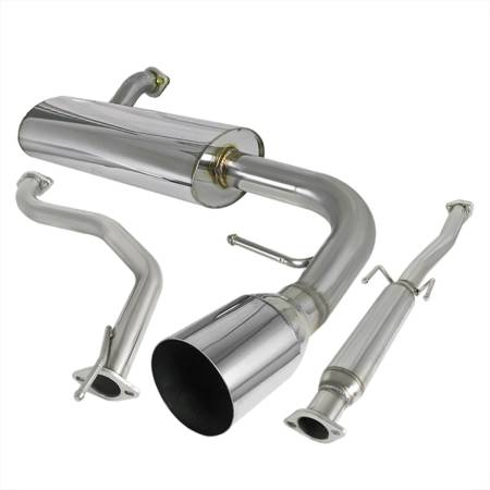 Spec'D Tuning Products - Spec-D 1988-1991 Honda Civic H/B DX Si Hatchback T-304 Stainless Steel N1 Style Catback Exhaust System