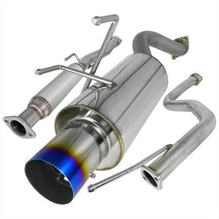 Spec'D Tuning Products - Spec-D 1996-2000 Honda Civic Hatchback T-304 Stainless Steel N1 Style Catback Exhaust System w/ Burnt Tip