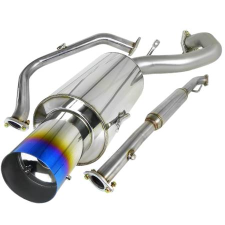 Spec'D Tuning Products - Spec-D 1995-1999 Mitsubishi Eclipse Non-Turbo T-304 Stainless Steel N1 Style Catback Exhaust System w/ Burnt Tip