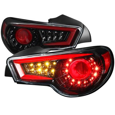 Spec'D Tuning Products - Spec-D 2012-2016 Scion FRS/ Subaru BRZ/ Toyota 86 LED Tail Lights (Jet Black Housing/Clear Lens)