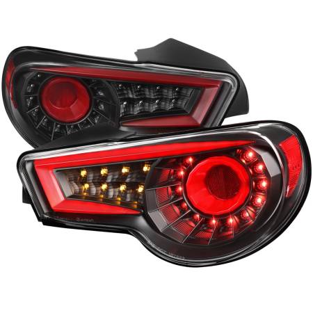 Spec'D Tuning Products - Spec-D 2012-2016 Scion FRS/ Subaru BRZ/ Toyota 86 LED Tail Lights (Satin Black Housing/Clear Lens)