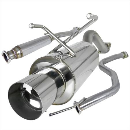Spec'D Tuning Products - Spec-D 1992-1995 Honda Civic Hatchback T-304 Stainless Steel N1 Style Catback Exhaust System