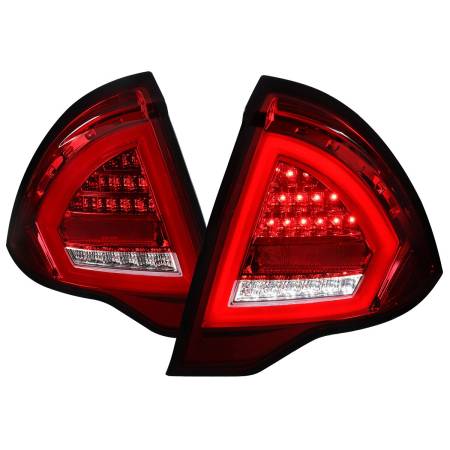 Spec'D Tuning Products - Spec-D 2010-2012 Ford Fusion LED Tail Lights (Chrome Housing/Red Clear Lens)