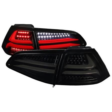Spec'D Tuning Products - Spec-D 2015-2017 Volkswagen Golf/GTI LED Tail Lights (Glossy Black Housing/Smoke Lens)