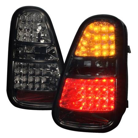 Spec'D Tuning Products - Spec-D 2005-2006 Mini Cooper S LED Tail Lights (Chrome Housing/Smoke Lens)