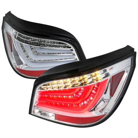 Spec'D Tuning Products - Spec-D 2004-2007 BMW E60 5 Series Sedan LED Tail Lights (Chrome Housing/Clear Lens)