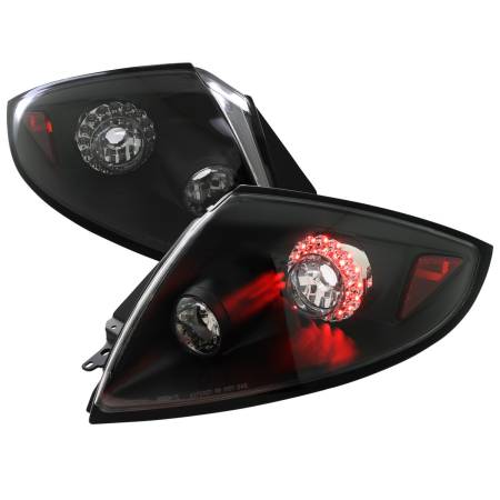 Spec'D Tuning Products - Spec-D 2006-2011 Mitsubishi Eclipse LED Tail Lights (Matte Black Housing/Clear Lens)