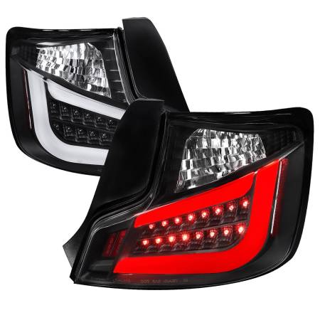 Spec'D Tuning Products - Spec-D 2011-2013 Scion tC V2 LED Tail Lights (Matte Black Housing/Clear Lens)