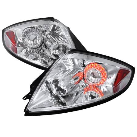 Spec'D Tuning Products - Spec-D 2006-2011 Mitsubishi Eclipse LED Tail Lights (Chrome Housing/Clear Lens)