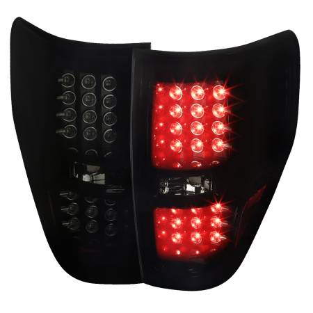 Spec'D Tuning Products - Spec-D 2009-2014 Ford F-150 LED Tail Lights (Glossy Black Housing/Smoke Lens)