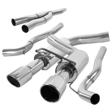 Spec'D Tuning Products - Spec-D 2015-2020 Ford Mustang 2.3L EcoBoost Stainless Steel Dual Catback Exhaust System