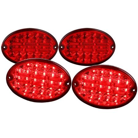 Spec'D Tuning Products - Spec-D 1997-2004 Chevrolet Corvette C5 LED Tail Lights (Chrome Housing/Red Lens)