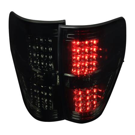 Spec'D Tuning Products - Spec-D 2009-2014 Ford F-150 LED Tail Lights - OZ (Chrome Housing/Smoke Lens)