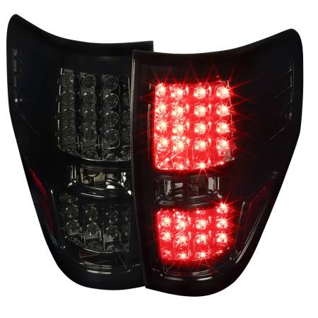 Spec'D Tuning Products - Spec-D 2009-2014 Ford F-150 LED Tail Lights (Chrome Housing/Smoke Lens)