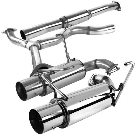 Spec'D Tuning Products - Spec-D 2008-2014 Subaru Impreza WRX STI Sedan T-304 Stainless Steel N1 Style Dual Catback Exhaust System