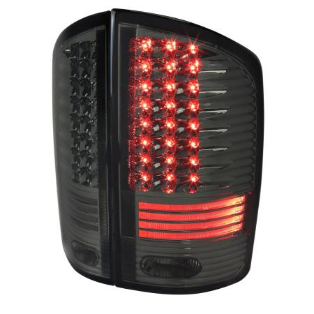 Spec'D Tuning Products - Spec-D 2002-2006 Dodge RAM V2 LED Tail Lights (Chrome Housing/Smoke Lens)