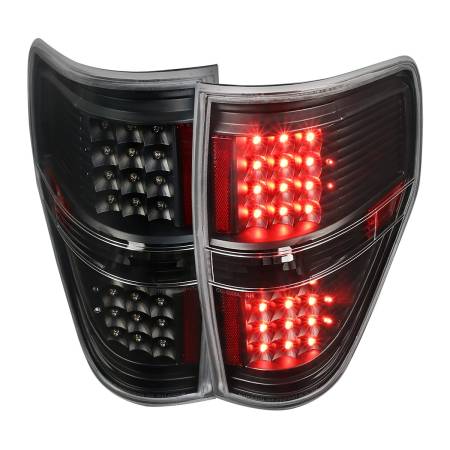 Spec'D Tuning Products - Spec-D 2009-2014 Ford F-150 LED Tail Lights - OZ (Matte Black Housing/Clear Lens)