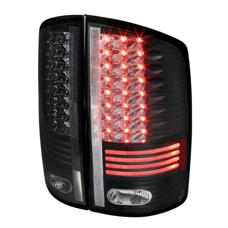 Spec'D Tuning Products - Spec-D 2002-2006 Dodge RAM LED Tail Lights (Matte Black Housing/Clear Lens)