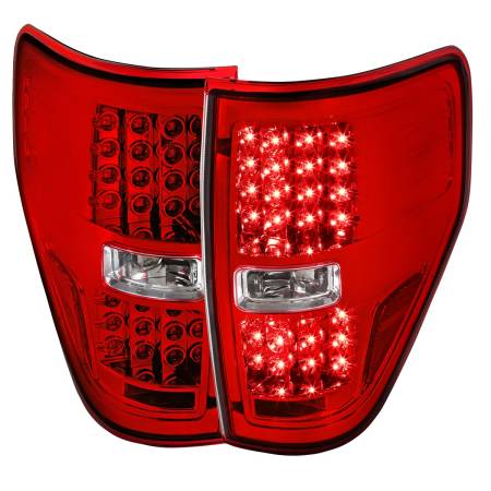Spec'D Tuning Products - Spec-D 2009-2014 Ford F-150 LED Tail Lights (Chrome Housing/Red Lens)
