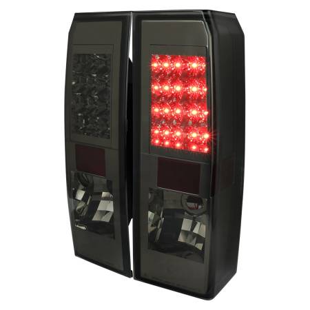 Spec'D Tuning Products - Spec-D 2005-2010 Hummer H3 LED Tail Lights (Chrome Housing/Smoke Lens)
