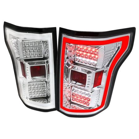 Spec'D Tuning Products - Spec-D 2015-2017 Ford F-150 LED Tail Lights ( Chrome Housing/Clear Lens)
