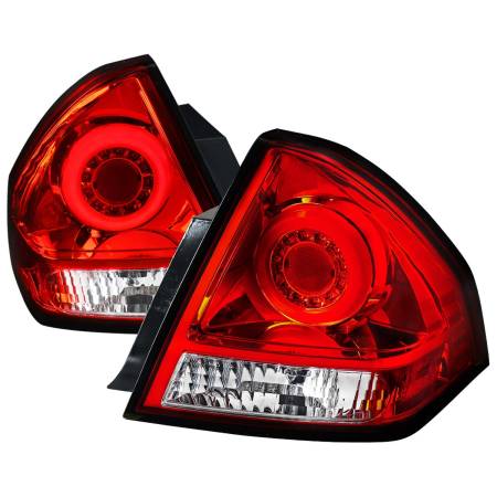 Spec'D Tuning Products - Spec-D 2006-2013 Chevrolet Impala/ 2014-2016 Impala Limited LED Tail Lights (Chrome Housing/Red Lens)