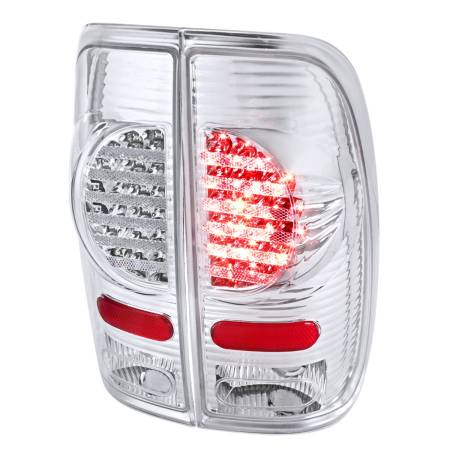 Spec'D Tuning Products - Spec-D 1997-2007 Ford F-150/F-250/F-350/F-450/F-550 Styleside V2 LED Tail Lights - RS (Chrome Housing/Clear Lens)