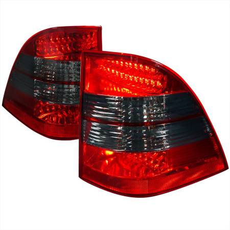 Spec'D Tuning Products - Spec-D 1998-2005 Mercedes Benz W163 M Class LED Tail Lights - APC (Chrome Housing/Red Smoke Lens)