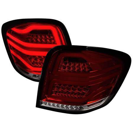 Spec'D Tuning Products - Spec-D 2006-2011 Mercedes Benz W164 ML Class LED Tail Lights (Chrome Housing/Red Smoke Lens)