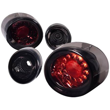 Spec'D Tuning Products - Spec-D 2005-2010 Chevrolet Cobalt Coupe LED Tail Lights & Trunk Reverse Lights (Chrome Housing/Red Smoke Lens)