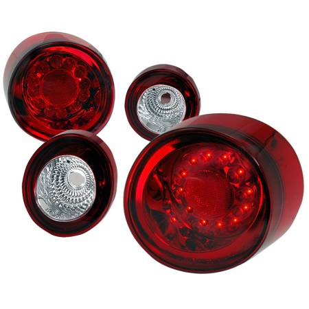 Spec'D Tuning Products - Spec-D 2005-2010 Chevrolet Cobalt Coupe LED Tail Lights & Trunk Reverse Lights (Chrome Housing/Red Lens)