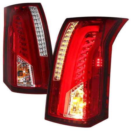 Spec'D Tuning Products - Spec-D 2003-2007 Cadillac CTS LED Tail Lights (Chrome Housing/Red Lens)