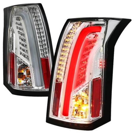 Spec'D Tuning Products - Spec-D 2003-2007 Cadillac CTS LED Tail Lights (Chrome Housing/Clear Lens)